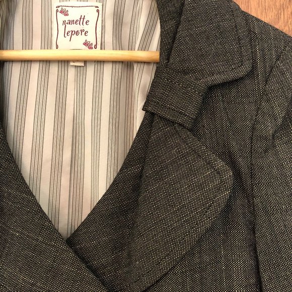 ISO Nanette Lepore Brown Tweed Skirt Pants 8 - Picture 2 of 2